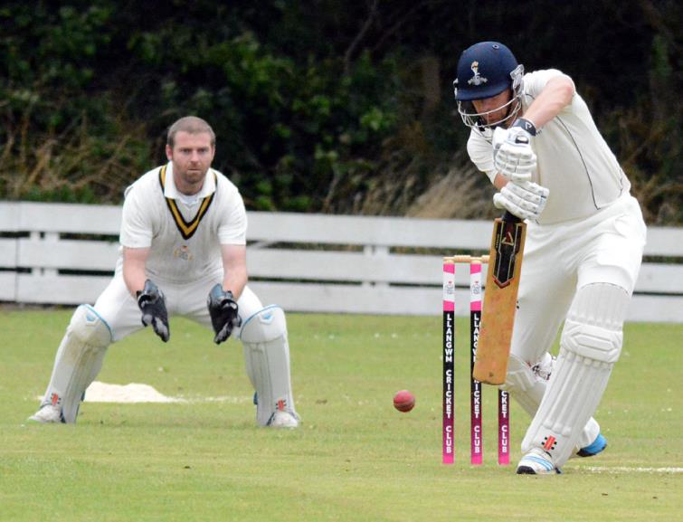 Paul Tough - in action for Town 2nds at Pill Parks against newly crowned champions Llangwm